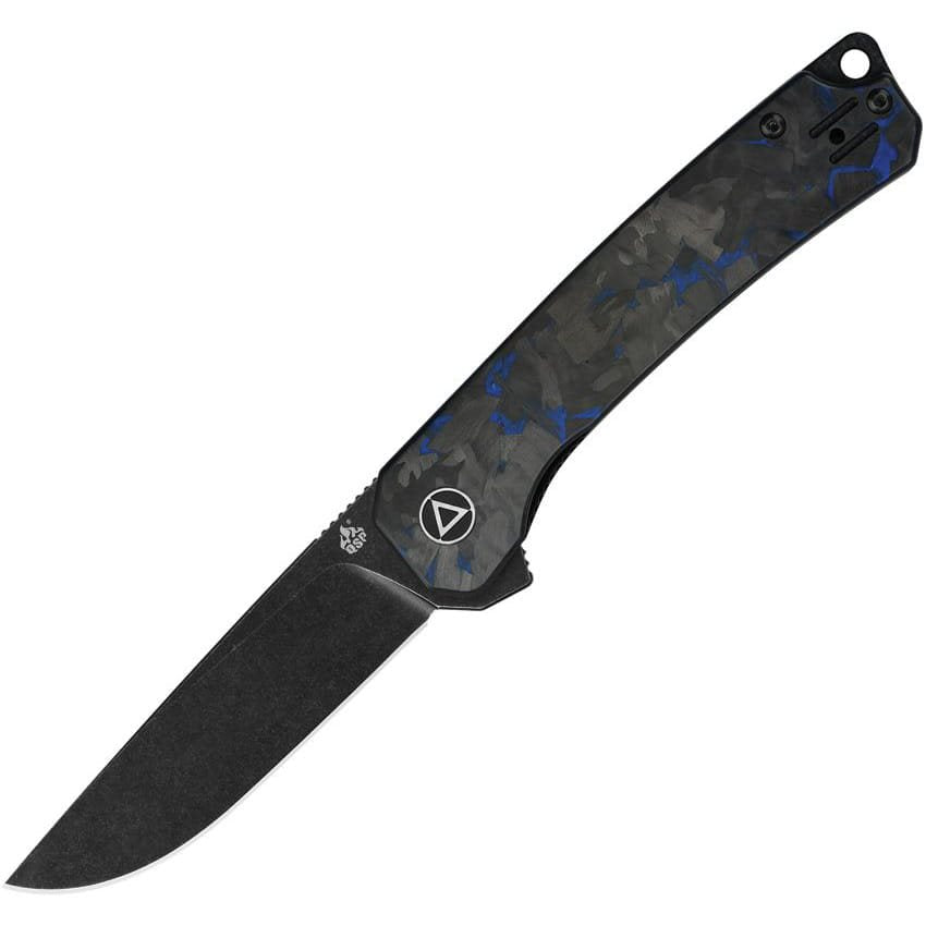 Cuchillo plegable OSPREY con hoja lisa Sandvik 14C28N negro, mango combinado G10 y fibra de carbono, cierre LinerLock