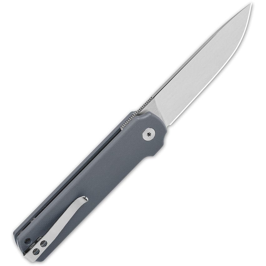 Navaja plegable LARK gris con hoja lisa de acero escandinavo y cachas G10