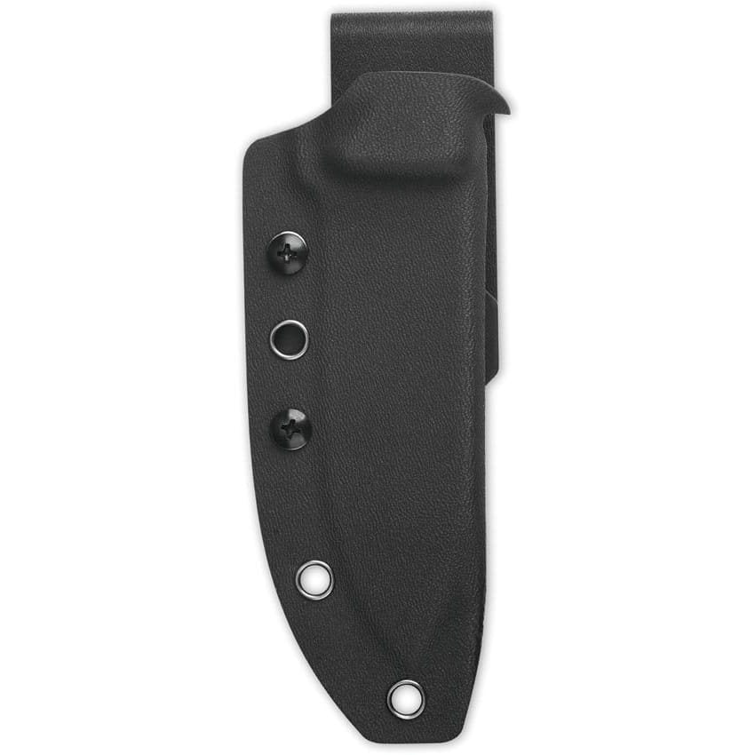 Cuchillo CANARY de hoja fija marrón con empuñadura Micarta y funda kydex negra