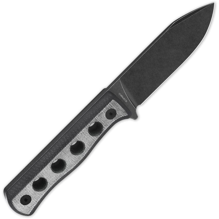 Cuchillo CANARY hoja fija negro con empuñadura Micarta y funda Kydex
