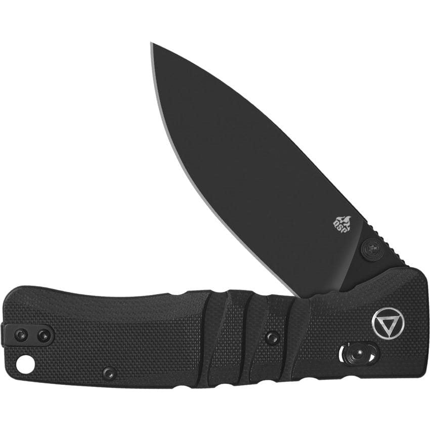 Navaja plegable RIPLEY GLYDE con hoja Drop point de acero Sandvik 14C28N y acabado negro que reduce reflejos