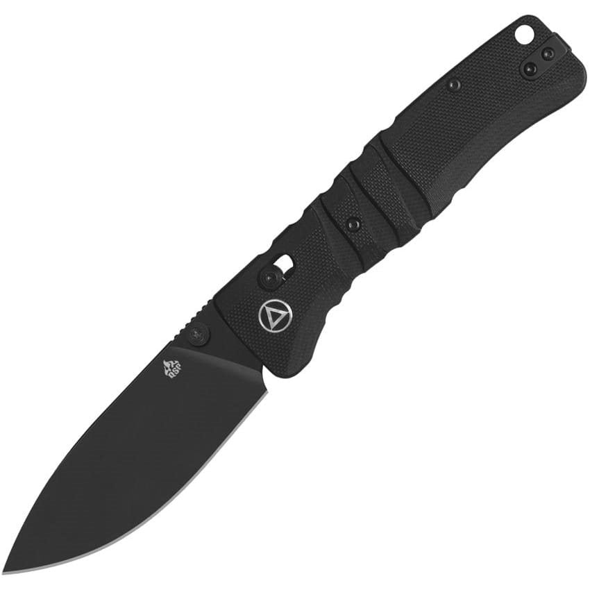 Navaja plegable RIPLEY GLYDE con hoja Drop point de acero Sandvik 14C28N y acabado negro que reduce reflejos