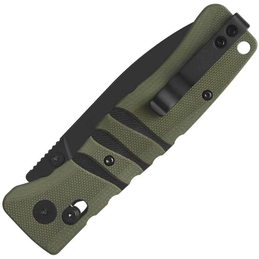 Cuchillo plegable RIPLEY GLYDE con hoja Drop point lisa en acero Sandvik 14C28N y acabado negro