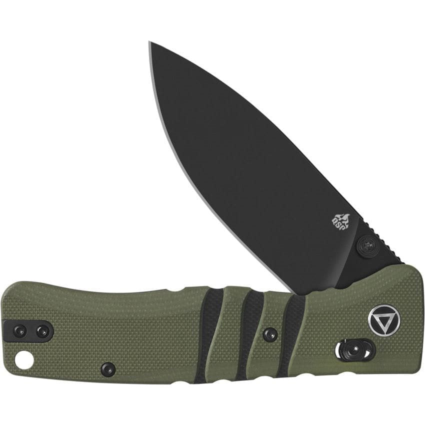 Navaja plegable RIPLEY GLYDE con hoja Drop point de acero Sandvik 14C28N y acabado negro que reduce reflejos