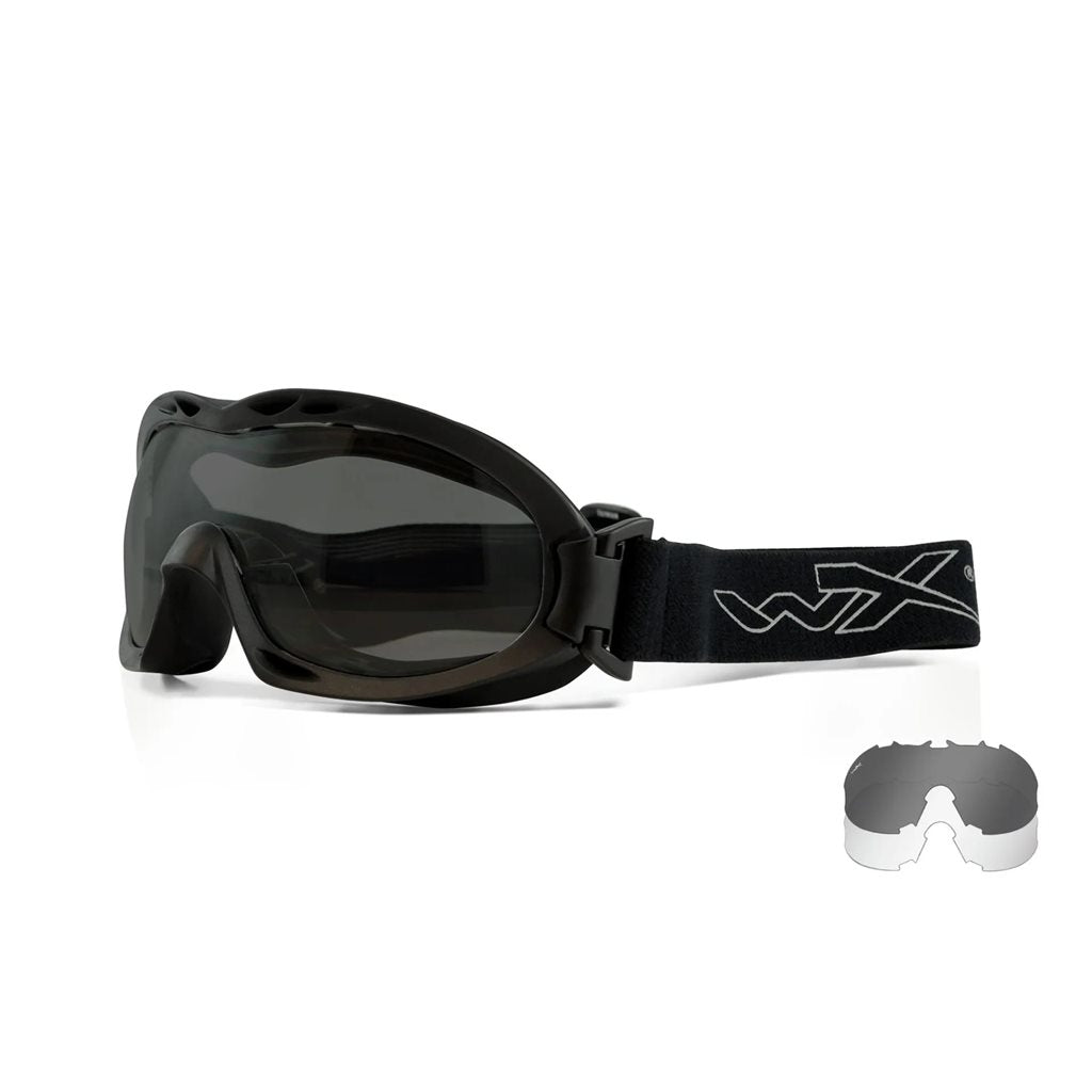 Gafas tácticas NERVE, 2 lentes, montura negra