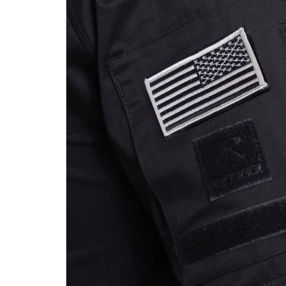 Camisa táctica Rothco Airsoft Combat negra con cremallera, manga larga y refuerzos en codos