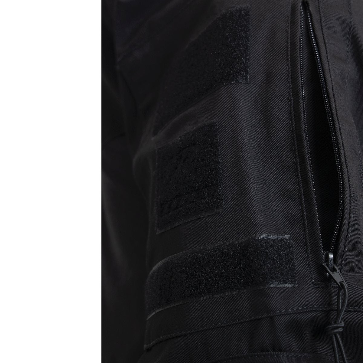 Camisa táctica Rothco Airsoft Combat negra con cremallera, manga larga y refuerzos en codos