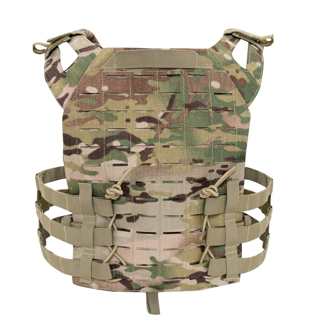 Chaleco táctico ligero LASER CUT MOLLE para cargadores y placas balísticas (ID 1526)