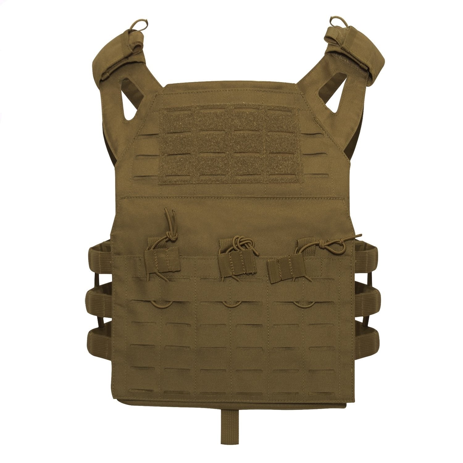 Chaleco portaplacas Laser Cut MOLLE ligero mostrando sistema MOLLE y diseño ventilado
