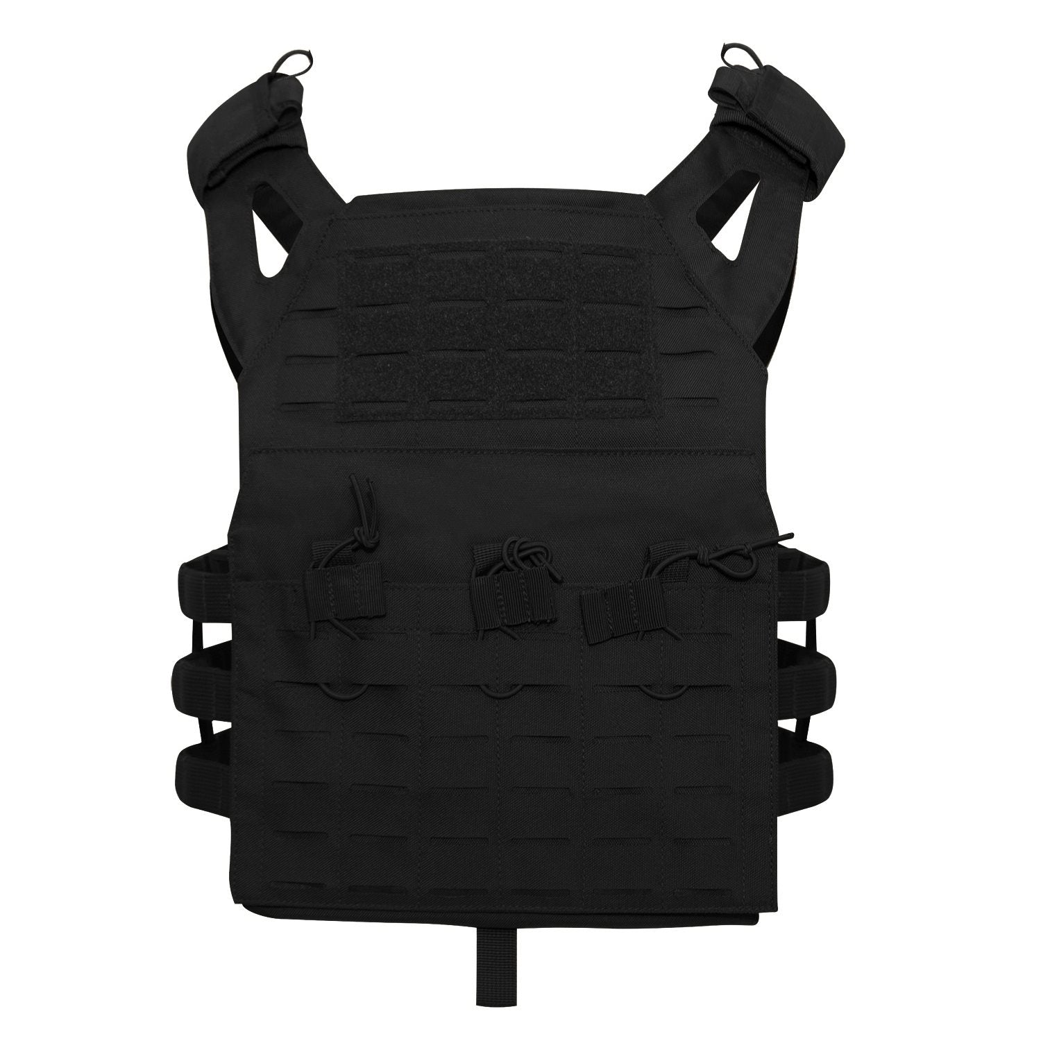 Chaleco portaplacas Laser Cut MOLLE ligero mostrando sistema MOLLE y diseño ventilado