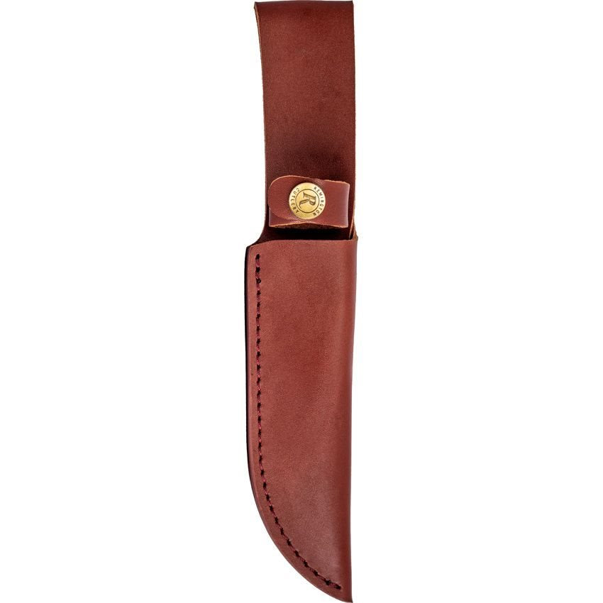 Cuchillo Remington Stacked Leather con funda de cuero, hoja Clip Point en acero 8Cr13Mov y mango de piel por capas