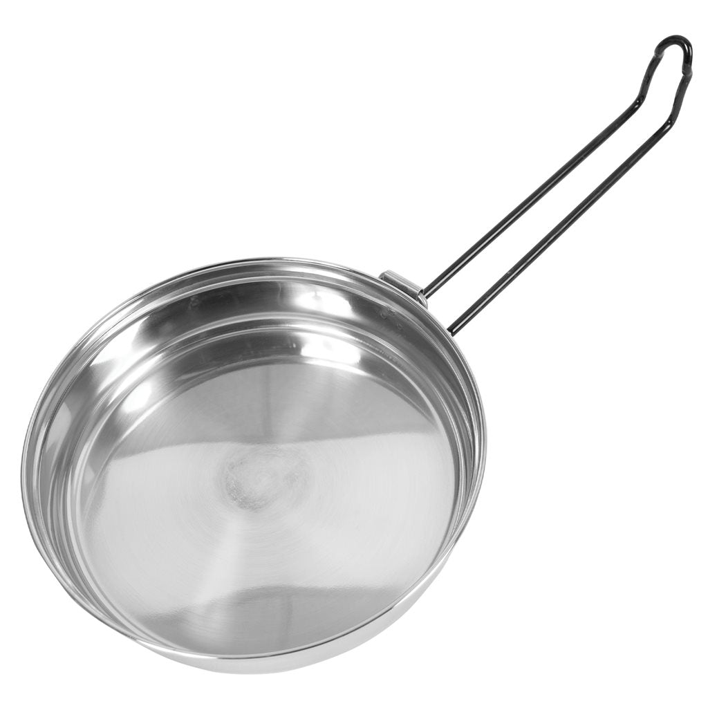 Juego de cocina de acero inoxidable 5 piezas con sartenes, cuenco y taza de plástico