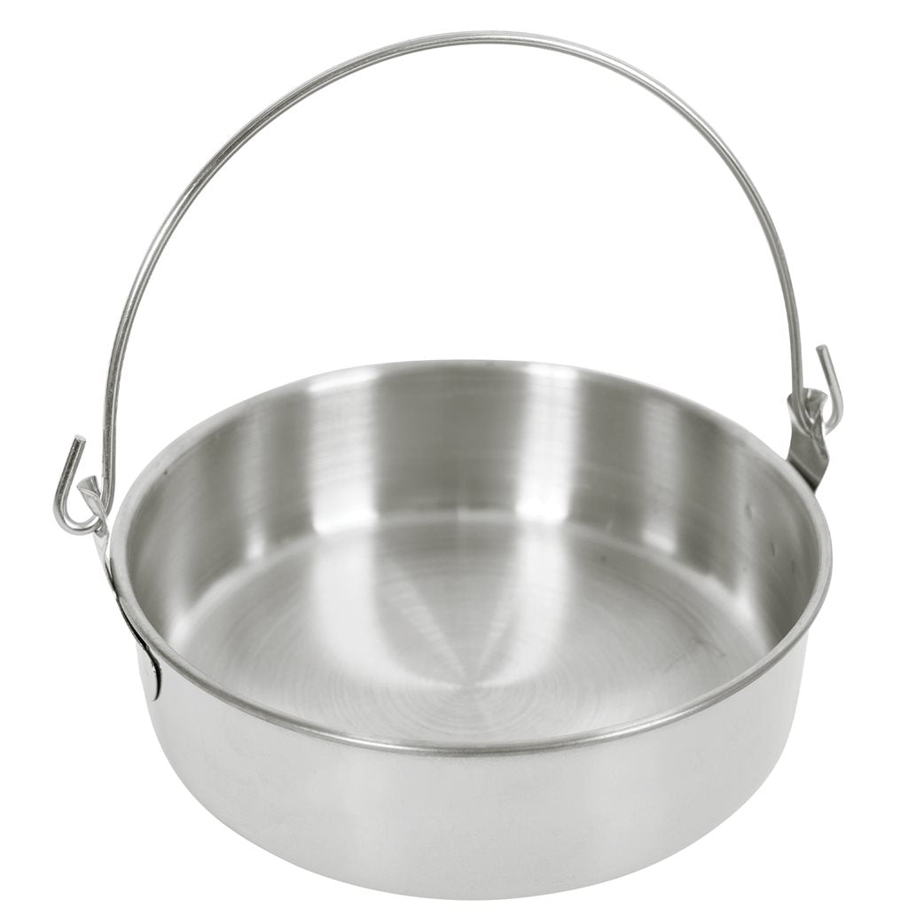 Juego de cocina de acero inoxidable 5 piezas con sartenes, cuenco y taza de plástico