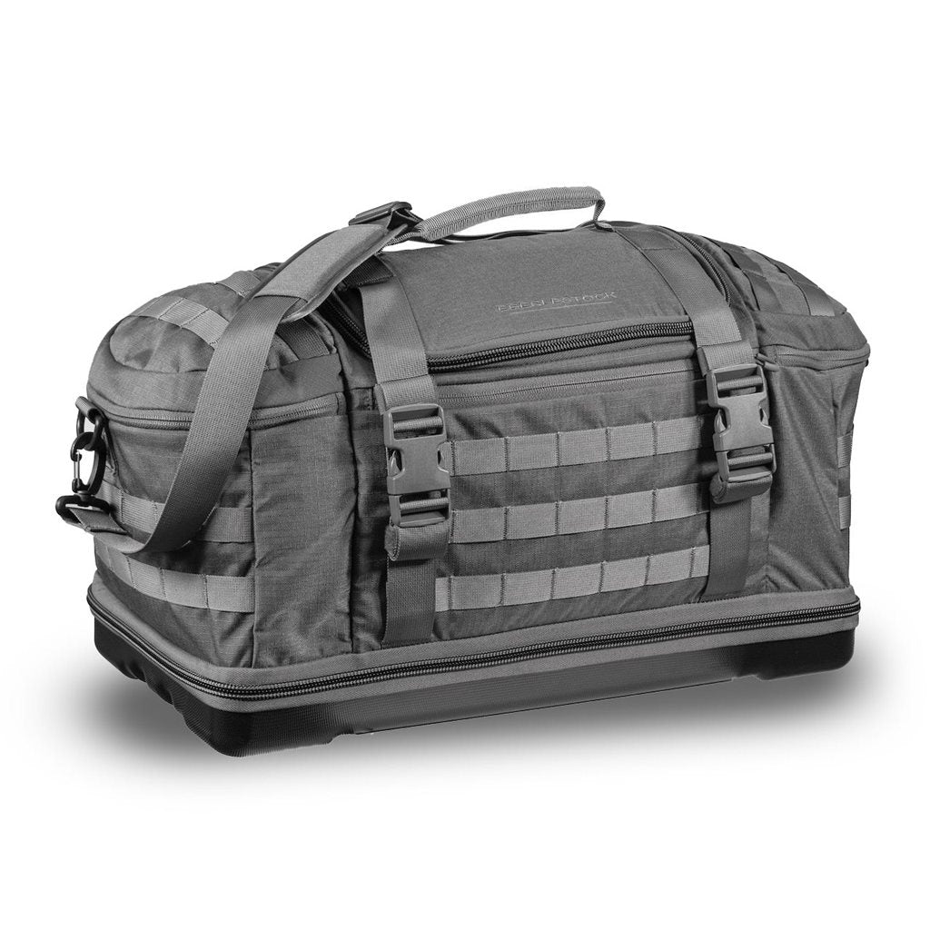 Bolsa de transporte BANG-BANG gris acolchada con fondo doble de policarbonato