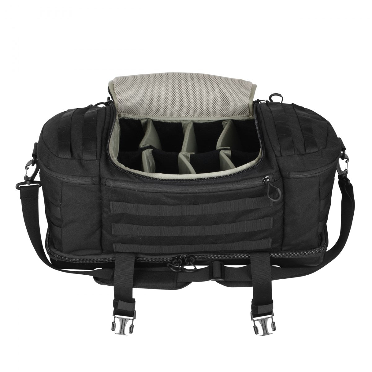 Bolsa de transporte BANG-BANG gris acolchada con fondo doble de policarbonato