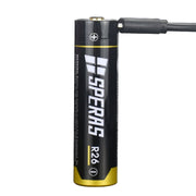 Batería recargable R26 2600 mAh micro USB tipo 18650
