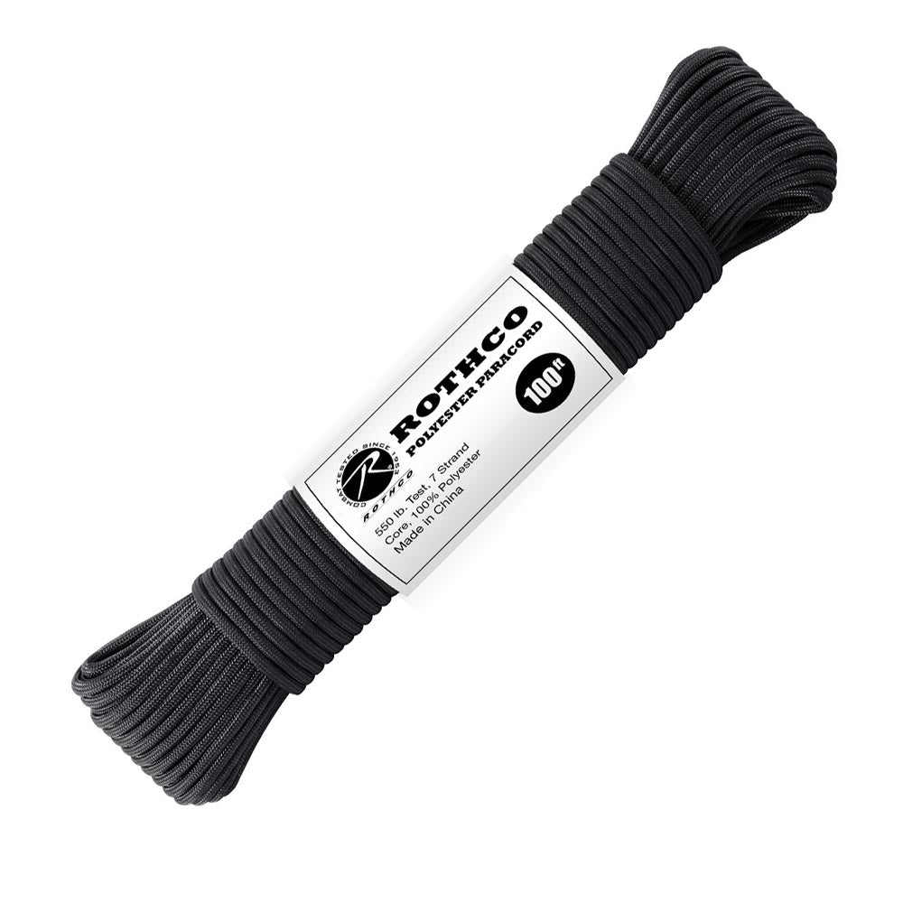 Bobina de paracord de poliéster reflectante 4 mm x 30 m, vista del cordón