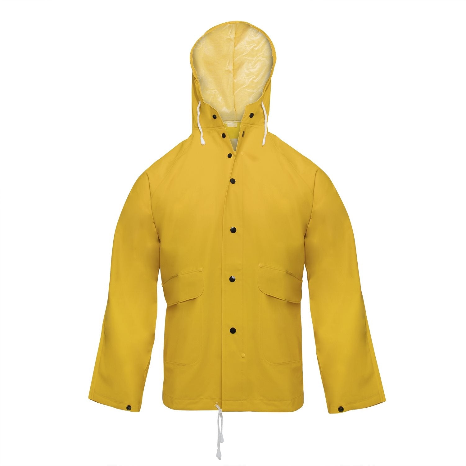 Chaqueta impermeable de PVC con capucha ajustable (imagen del producto)