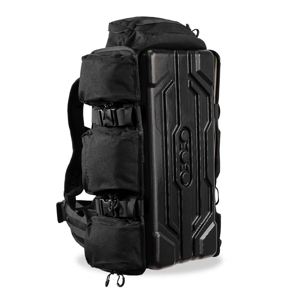 Mochila R3 UpRanger gris con placa frontal de policarbonato y acceso trasero al interior