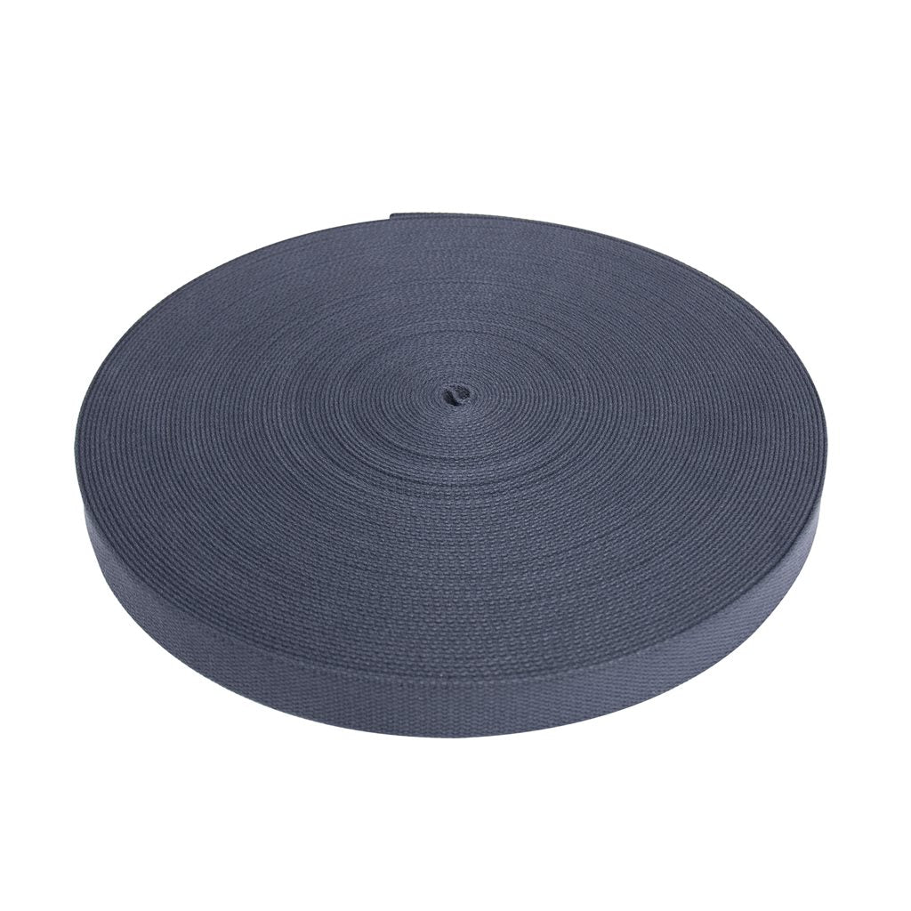 Cinta de cinturón Kurta negra 3 cm x 45 m en rollo, tejido 100% algodón