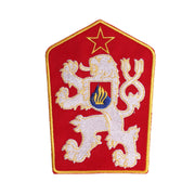 Parche grande colorido con el león ČSSR, 14 x 8 cm