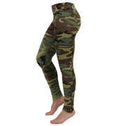Leggings camuflaje WORKOUT WOODLAND con bolsillo oculto, 90% poliester 10% spandex