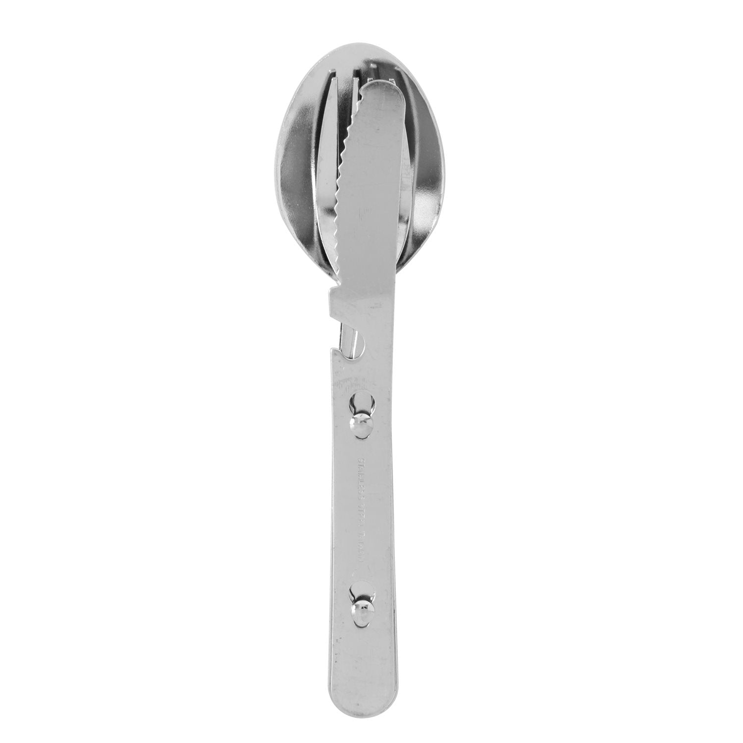 Cubiertos plegables ROTHCO de acero inoxidable con funda de vinilo