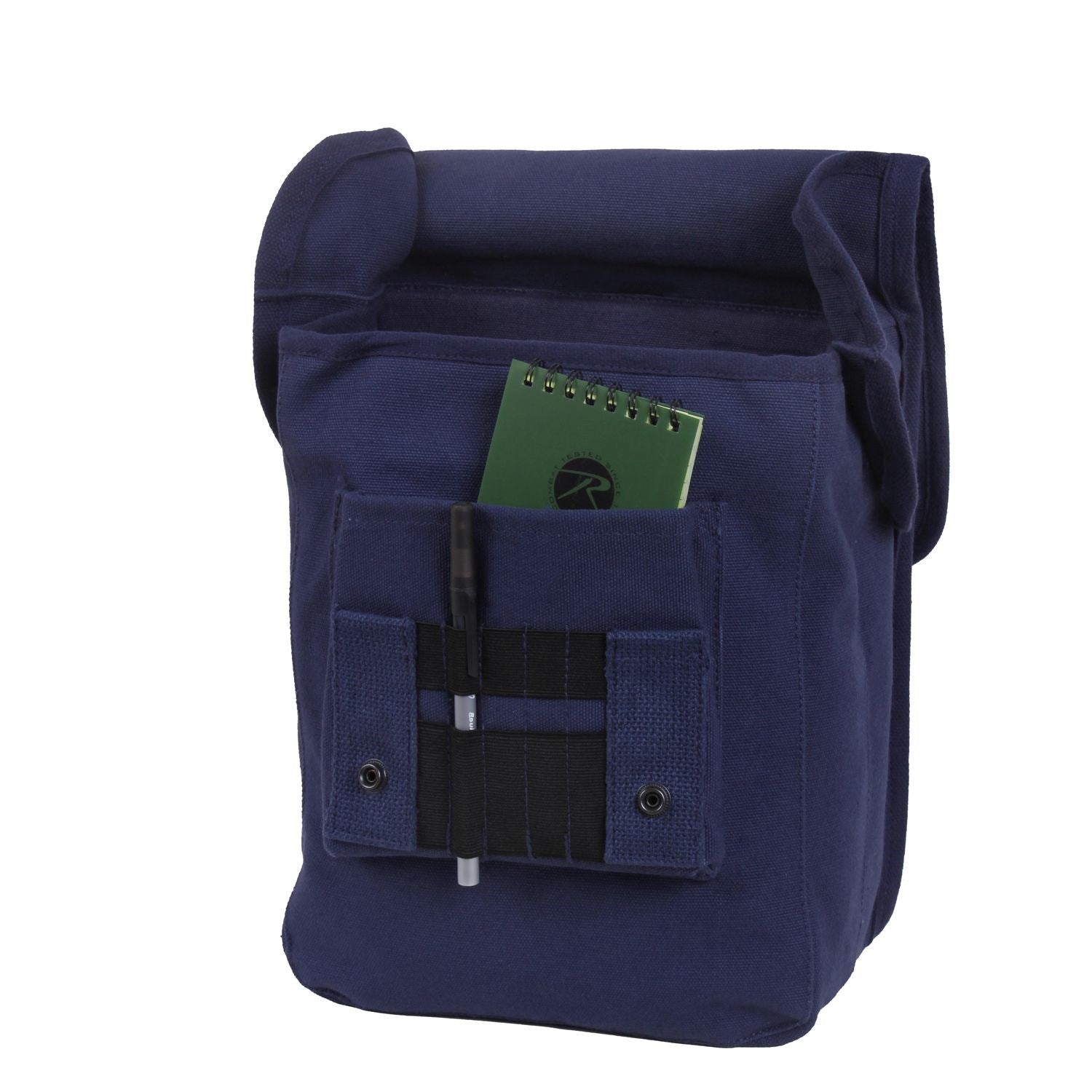 Bolso bandolera MAP CASE verde en algodón canvas estilo vintage, apto para iPad y tablets