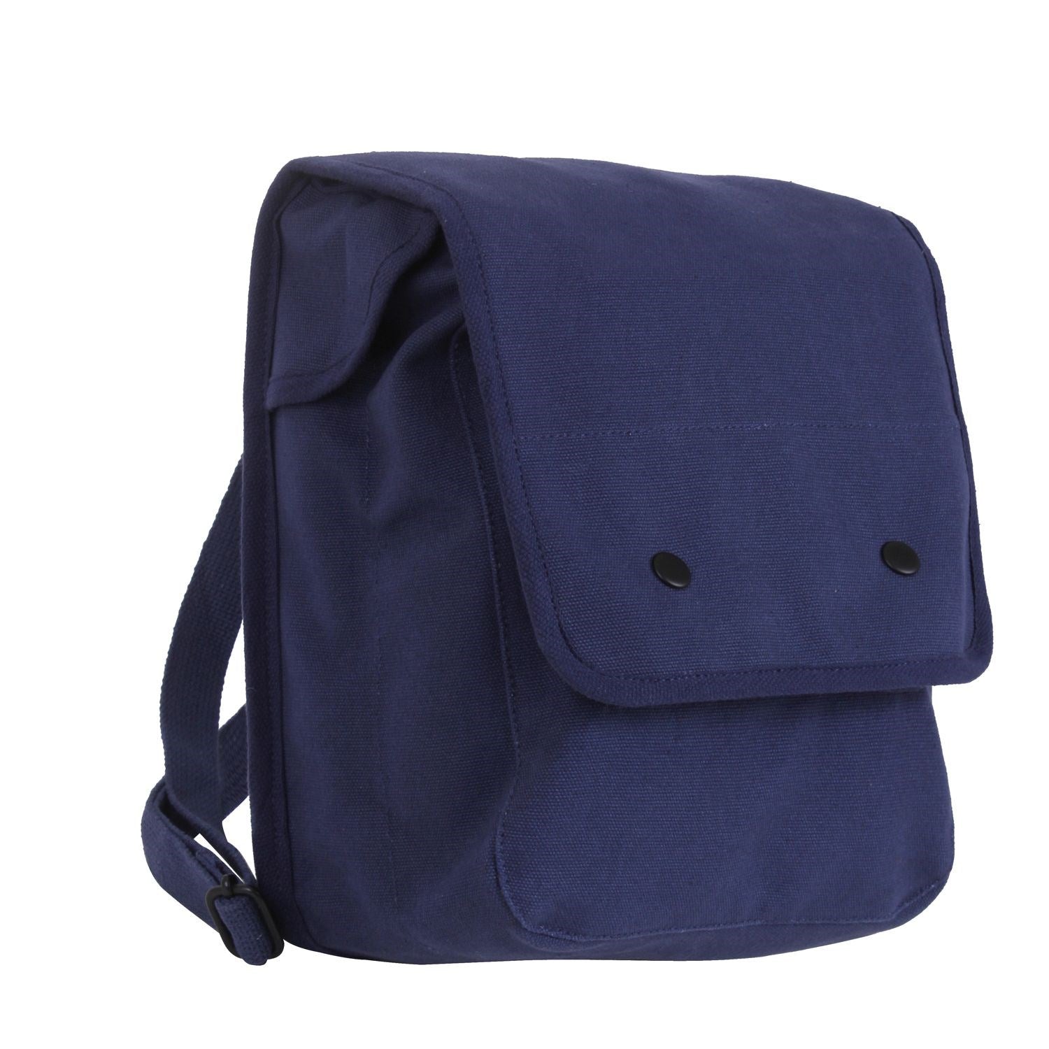 Bolso bandolera MAP CASE verde en algodón canvas estilo vintage, apto para iPad y tablets