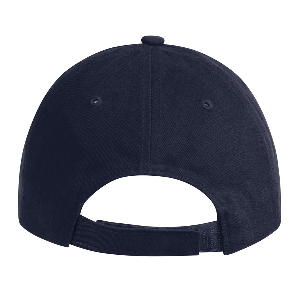 Gorra de béisbol náutica azul marino, 5 paneles, bajo perfil, cinta de sudor acolchada y correa ajustable con hebilla metálica