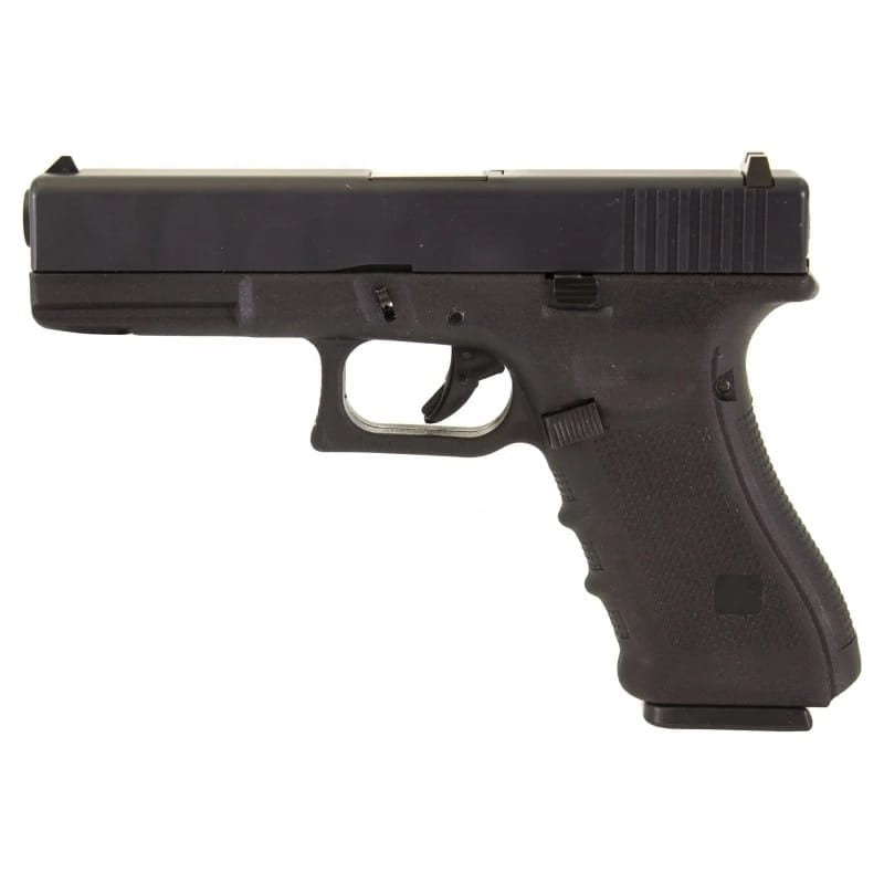 Pistola airsoft EU17 gas blowback negra, venta solo mayores de 18 años