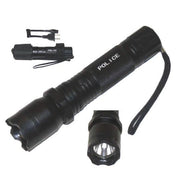 Linterna táctica POLICE PLUS de aluminio con paralizador y LED 1W