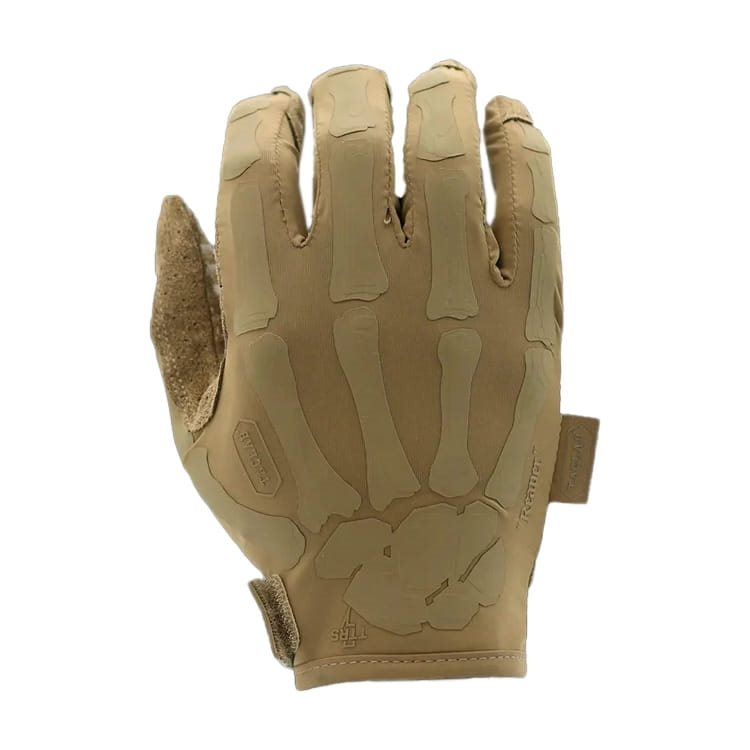 Guantes tácticos Reaper Coyote en color coyote, diseño para tiro