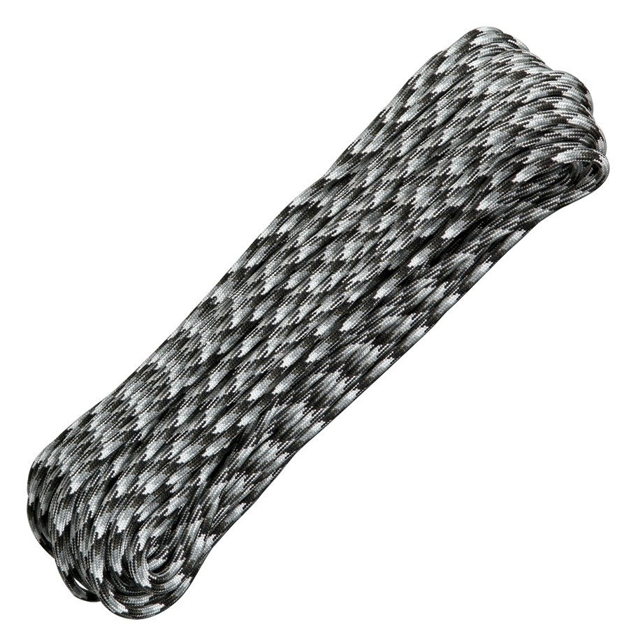 Paracord nylon 550 lb Ø 4 mm (30 m) Urban Camo, carrete del cordón