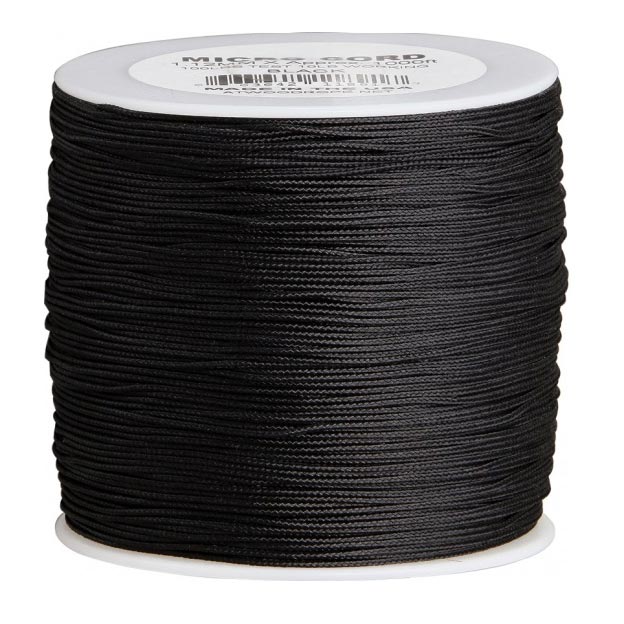 Cuerda mini paracord nylon 1,18 mm negra 300 m