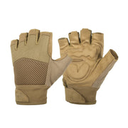 Guantes MK2 sin dedos COYOTE, diseño para manipulación y tiro con ventilación