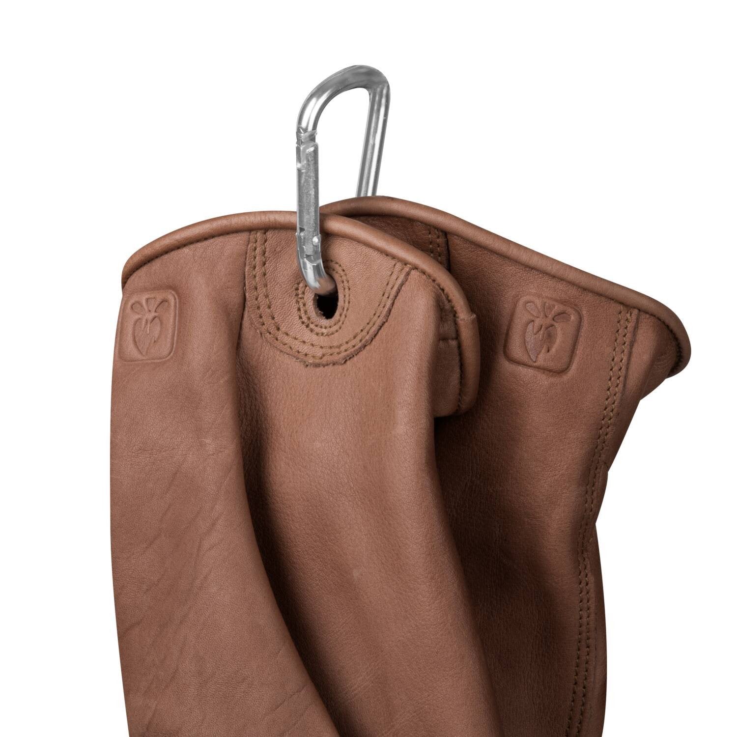 Guantes UMBER de cuero marrón - vista del producto