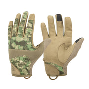 Guantes RANGE tácticos PENCOTT WIDWOOD/COYOTE, imagen del diseño y patrón de camuflaje.