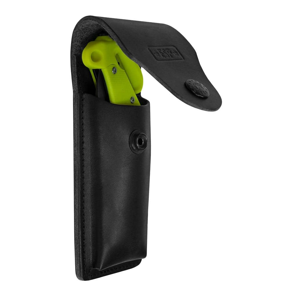 Funda de cuero STANO para navaja plegable ESP, hecha a mano
