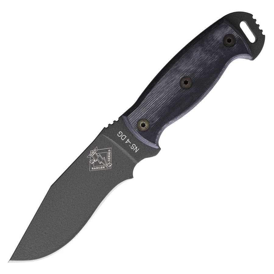 Cuchillo RD4 hoja fija gris oscuro con funda de nylon - Ranger Knives