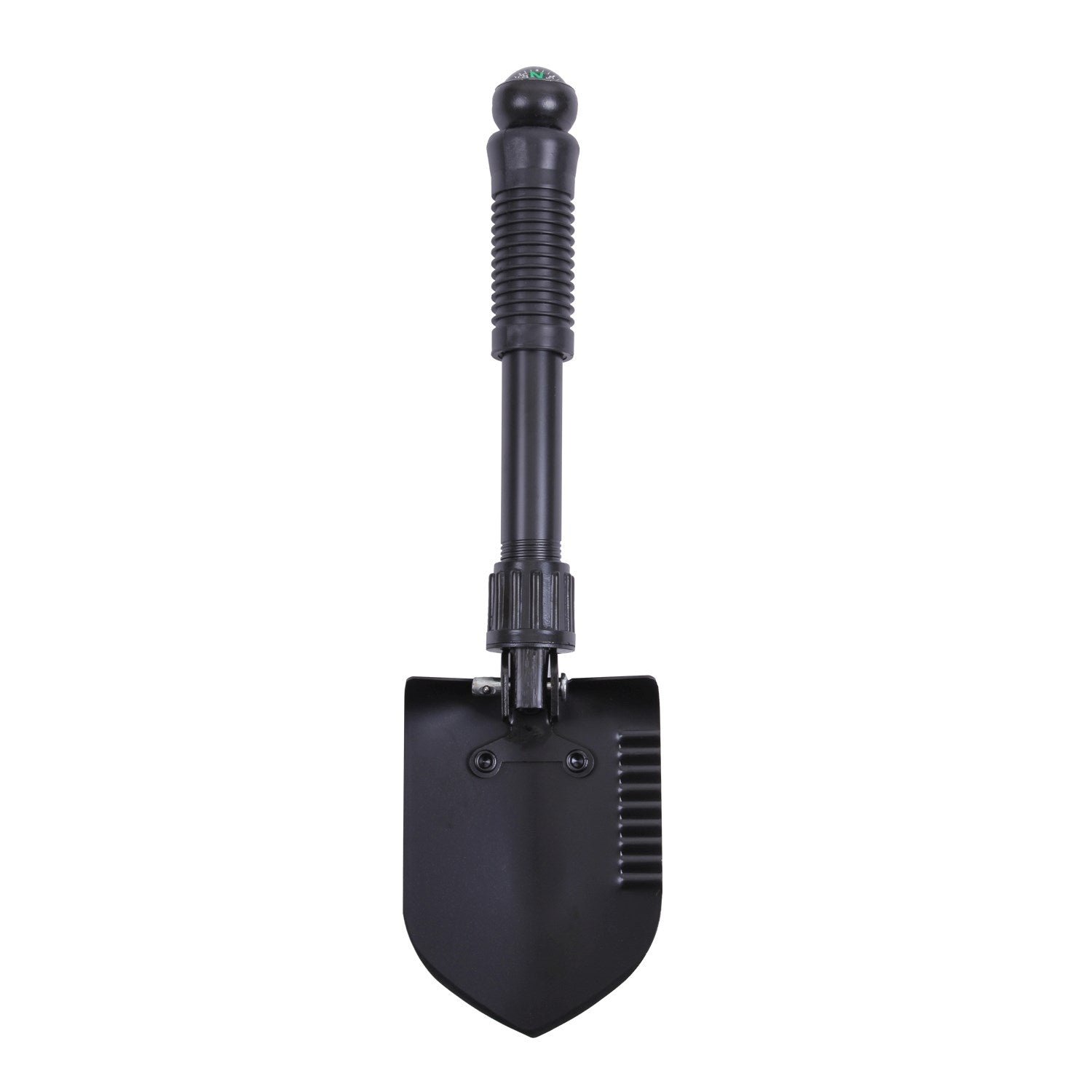 Pala plegable de supervivencia 5 piezas, color negro, con accesorios