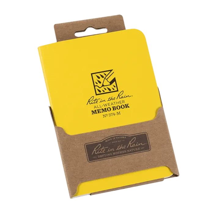 Bloc impermeable RITE IN THE RAIN Memo Book amarillo 125 x 90 mm, 56 hojas