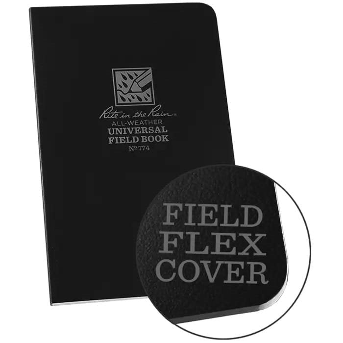 Bloc impermeable FIELD-FLEX negro, 180 x 115 mm, 64 hojas