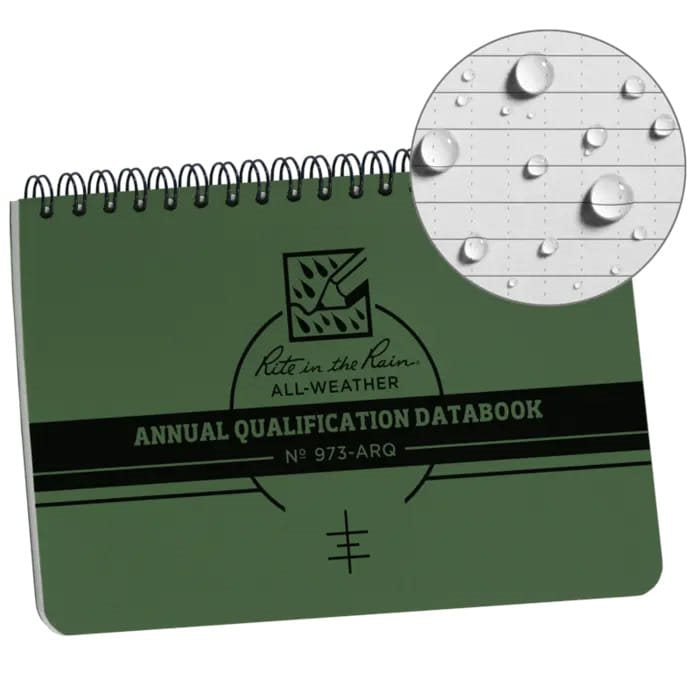 Cuaderno impermeable espiral ANNUAL QUALIFICATION 4,875x7 verde