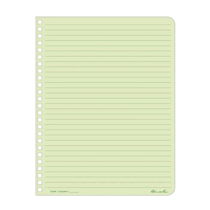 Bloc espiral impermeable Universal LARGE 6 5/8 x 8 1/2 verde