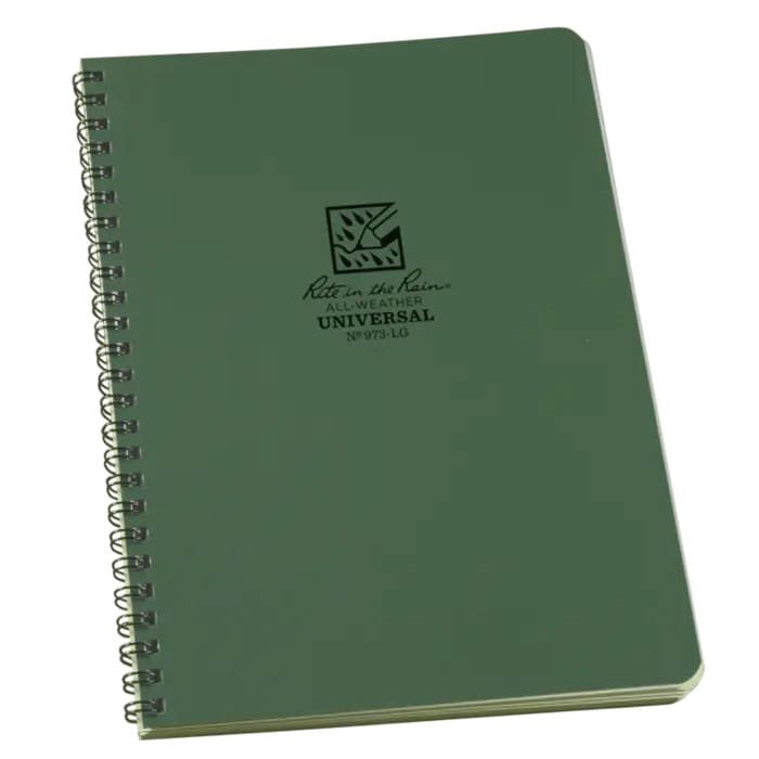 Bloc espiral impermeable Universal LARGE 6 5/8 x 8 1/2 verde