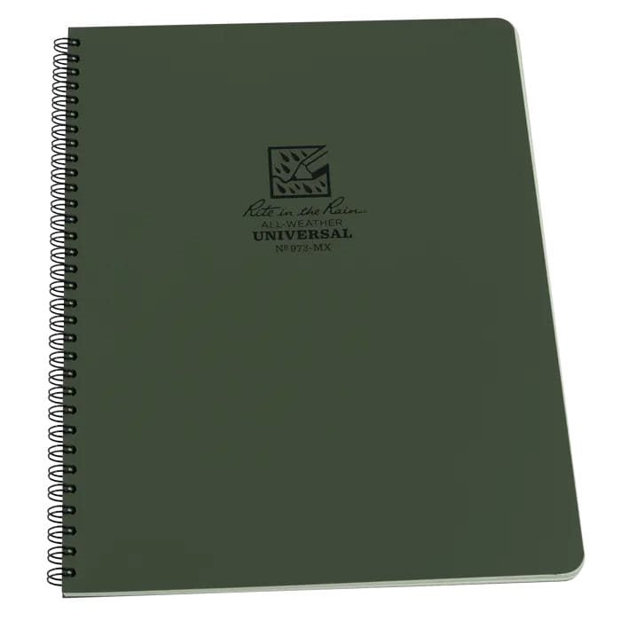 Bloc espiral impermeable Universal MAXI verde 8.5x11 XL