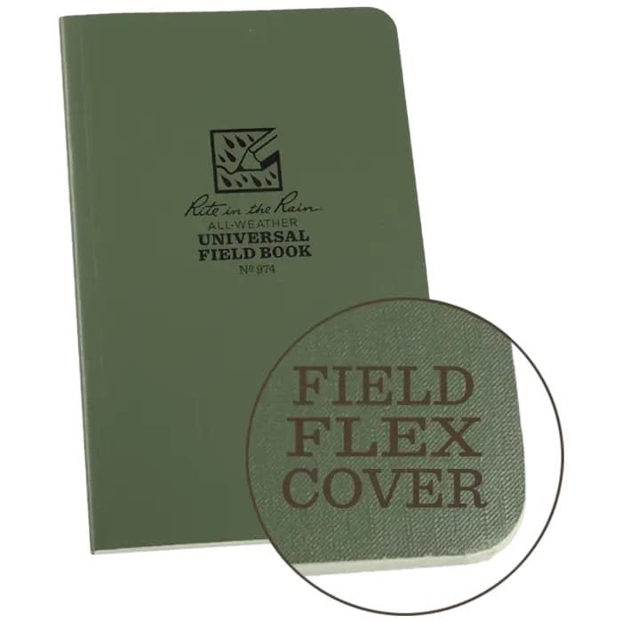 Bloc impermeable FIELD-FLEX negro, 180 x 115 mm, 64 hojas