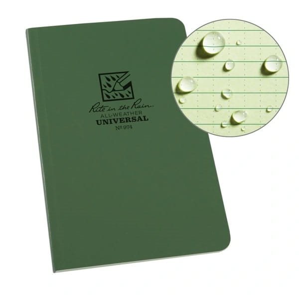 Bloc impermeable FIELD-FLEX verde 180 x 115 mm, 64 hojas en espiral