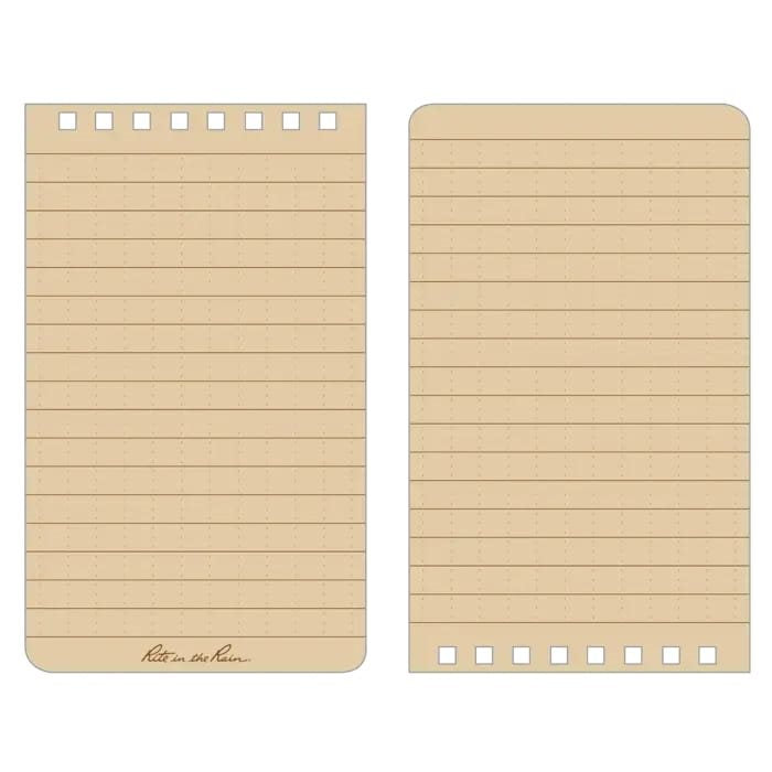 Bloc impermeable TOP-SPIRAL 3x5 verde, cuaderno pequeño 127 x 76 mm